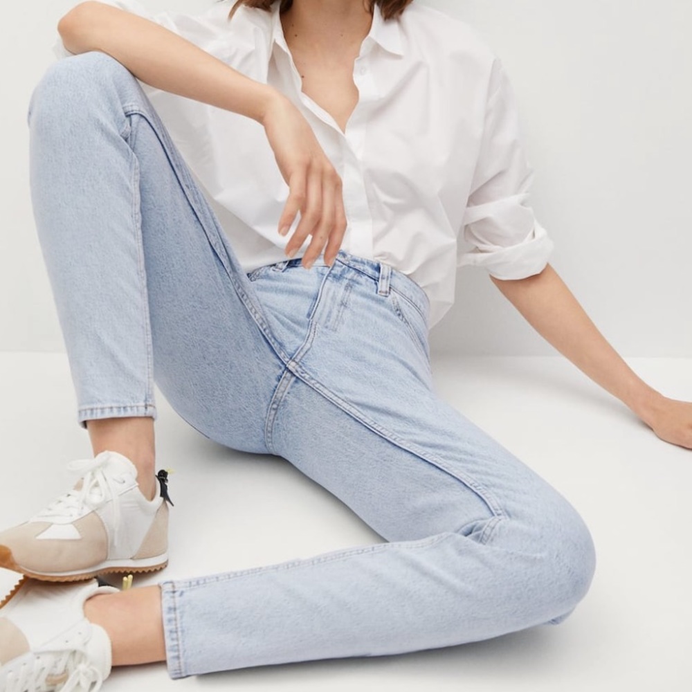 Mango mom elastic jeans
